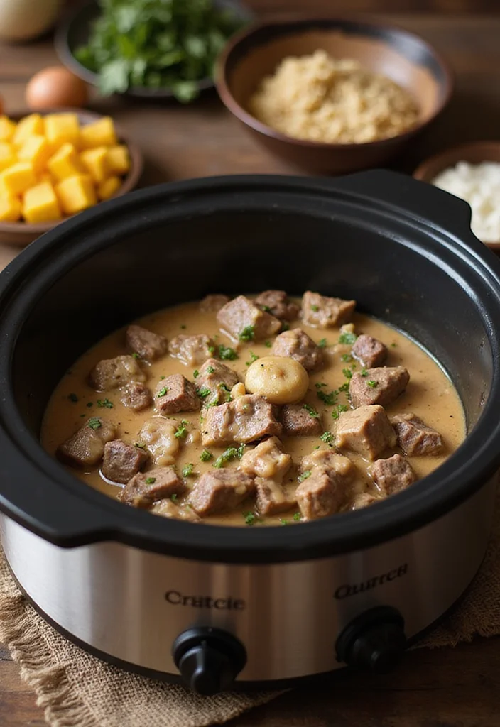 12 Beef Stroganoff Stove Top Recipes That Taste Incredible - 7. Slow Cooker Beef Stroganoff