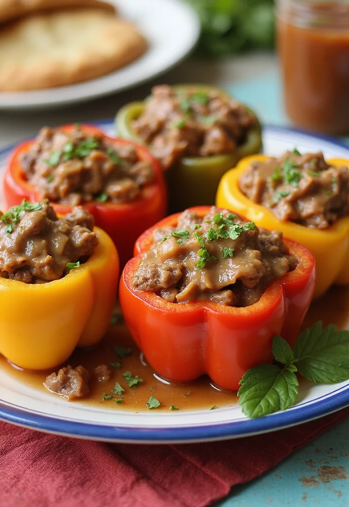 12 Beef Stroganoff Stove Top Recipes That Taste Incredible - 9. Beef Stroganoff Stuffed Peppers