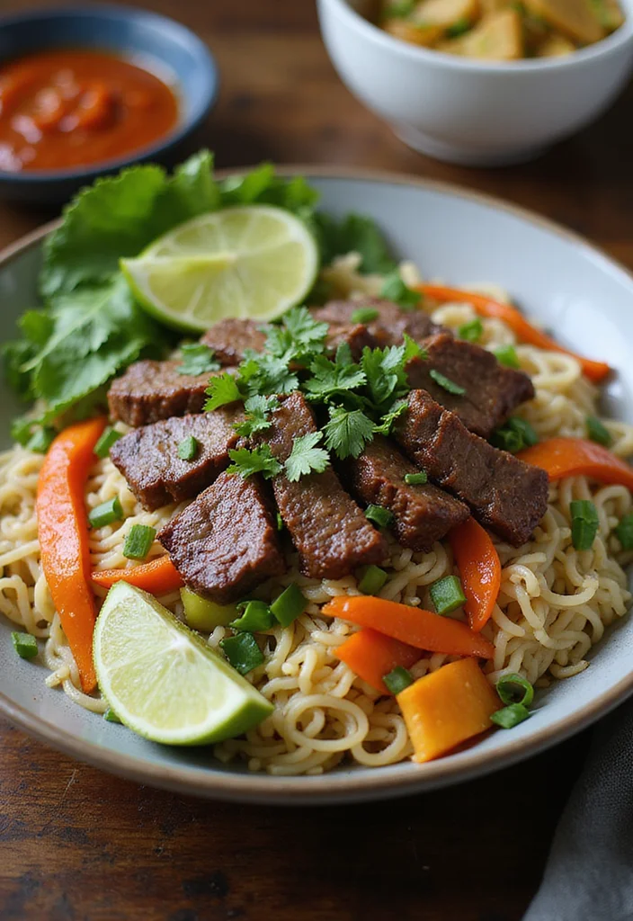 12 Fast & Flavorful Thai Beef Salad Recipes To Cook This Week - 11. Thai Beef Salad with Rice Noodles