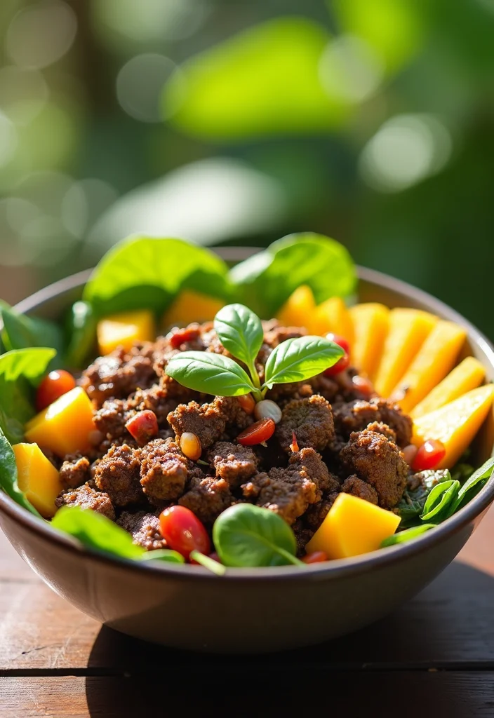 12 Fast & Flavorful Thai Beef Salad Recipes To Cook This Week - 7. Grilled Thai Beef and Mango Salad