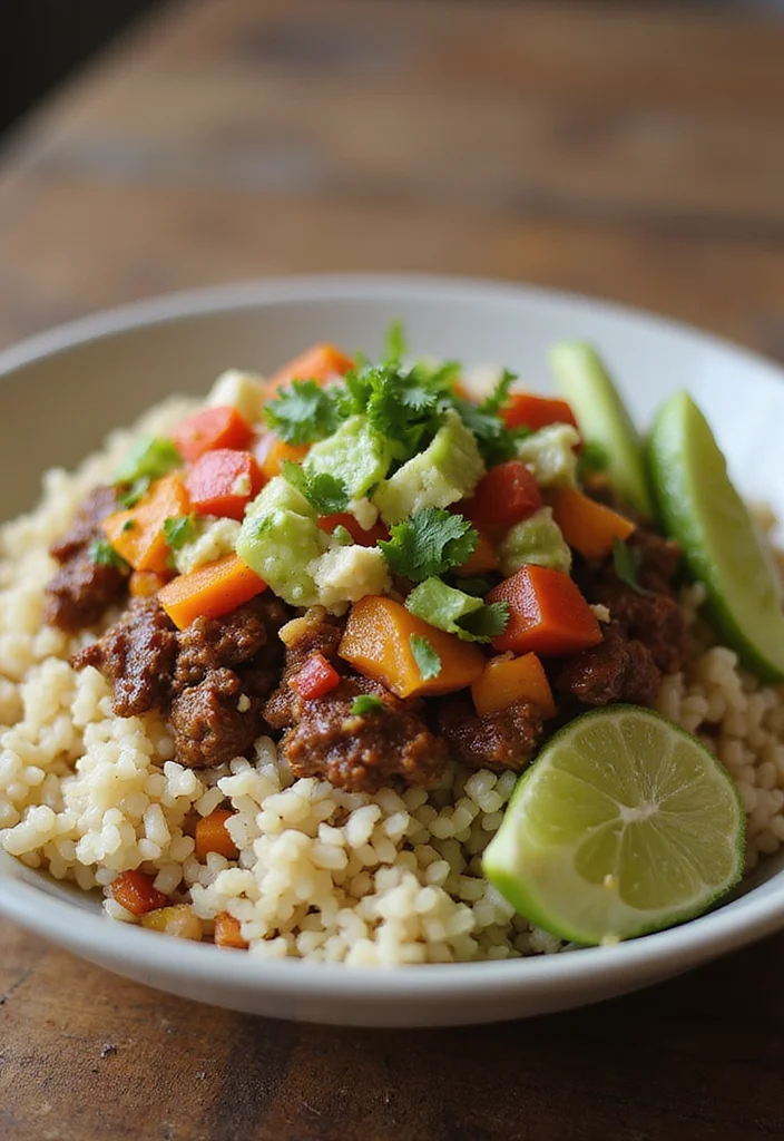 12 Sticky Beef And Rice Dinners That Even Picky Eaters Love - 11. Beef Taco Rice Bowl