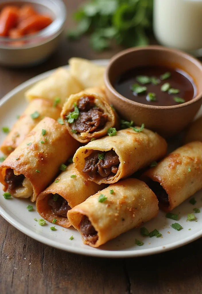 13 Comfort Food Beef Spring Rolls Dishes To Warm Your Night - 10. Beef Yaki Spring Rolls