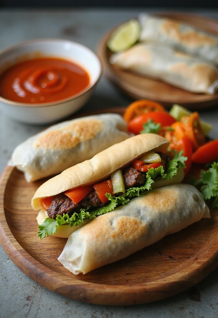 13 Comfort Food Beef Spring Rolls Dishes To Warm Your Night - 12. Beef Banh Mi Spring Rolls