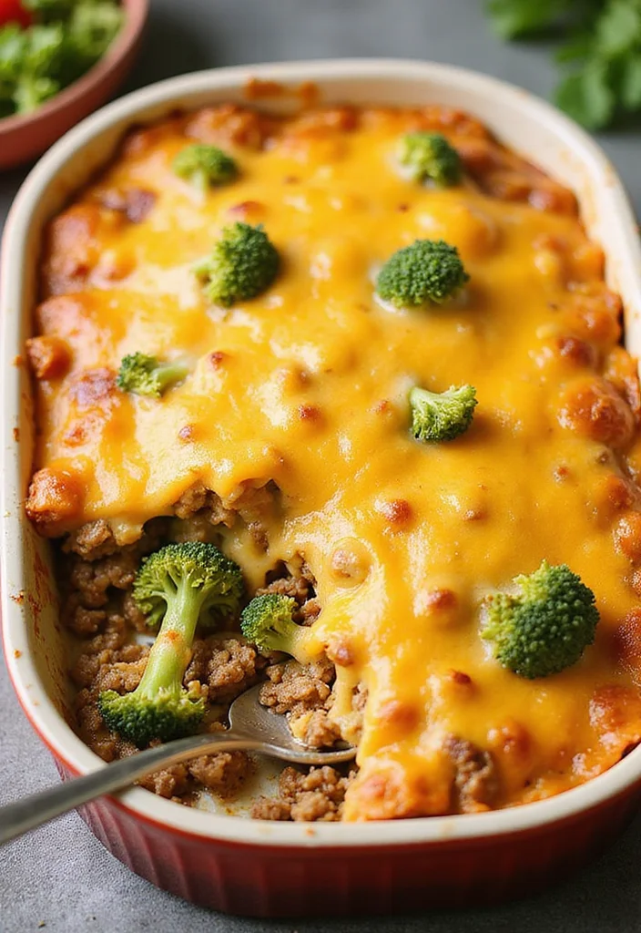 13 Crowd-Pleaser Amish Casserole Ground Beef Ideas You’ll Save Immediately - 3. Cheesy Ground Beef and Broccoli Casserole