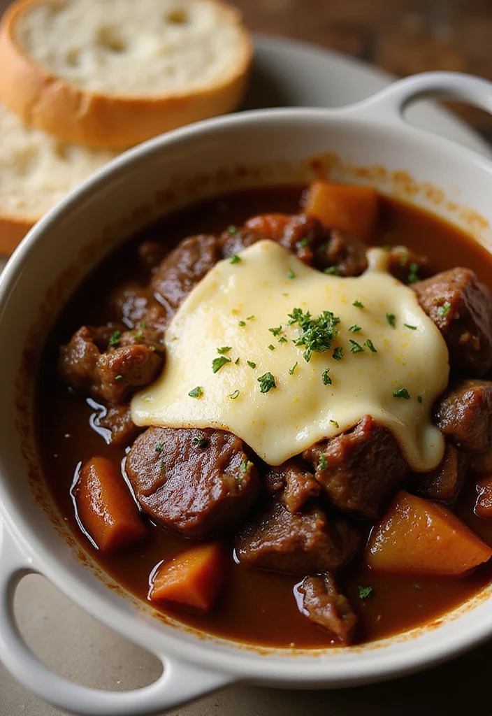 14 Beef Cheeks Slow Cooker Recipes Everyone Is Searching For - 10. French Onion Beef Cheeks