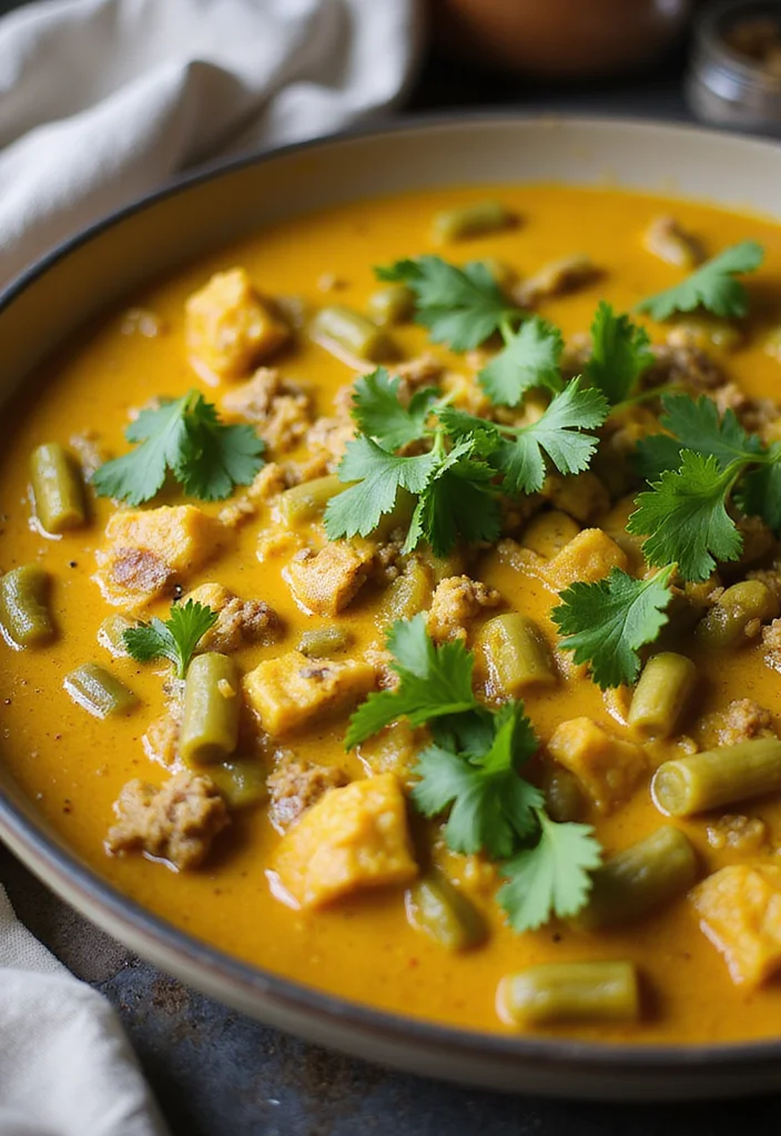 14 Easy Ground Beef Green Bean Casserole Meals That Always Impress - 13. Curry Ground Beef Green Bean Casserole