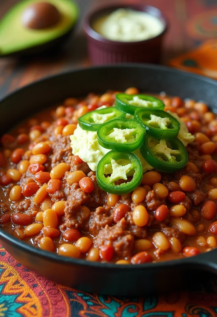 14 Must-Try Baked Beans Recipe With Ground Beef Dishes For Busy Nights - 5. Tex-Mex Baked Bean and Beef Skillet