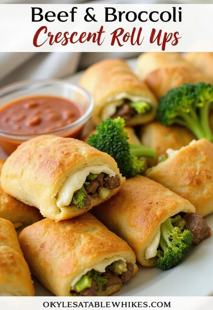 14 Underrated Ground Beef Crescent Roll Recipes Worth Making - 2. Beef and Broccoli Crescent Roll Ups