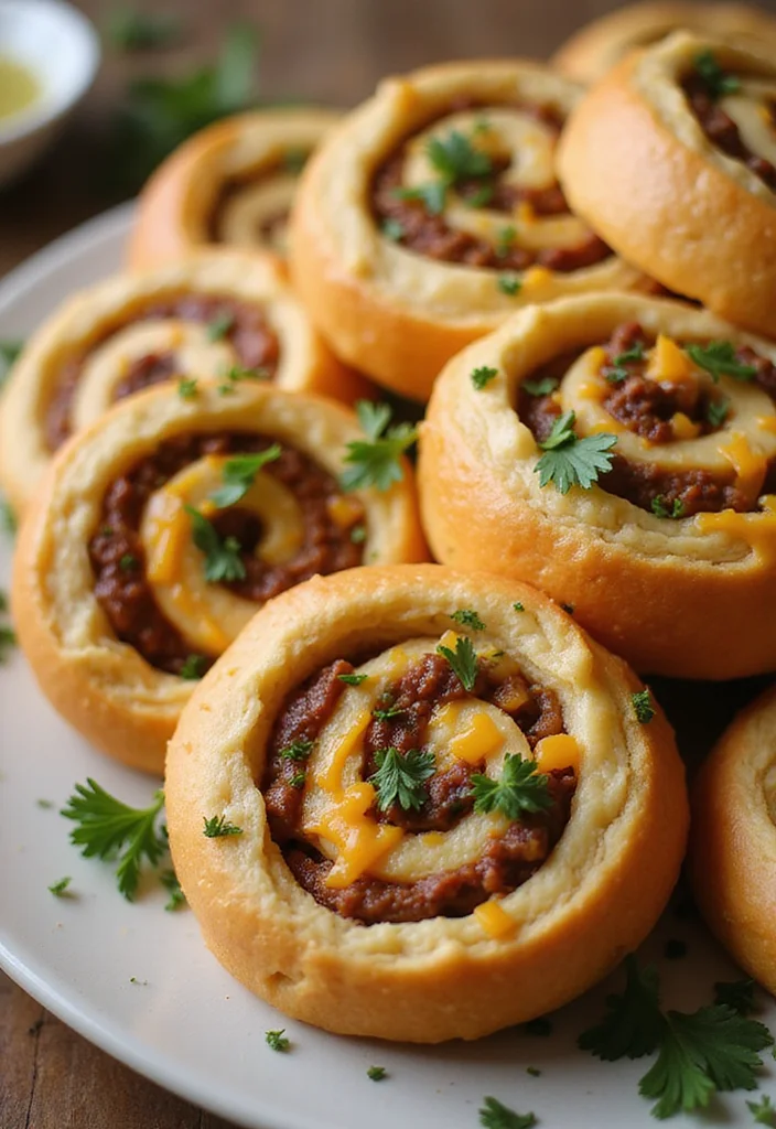 14 Underrated Ground Beef Crescent Roll Recipes Worth Making - 8. Cheddar and Beef Crescent Roll Pinwheels
