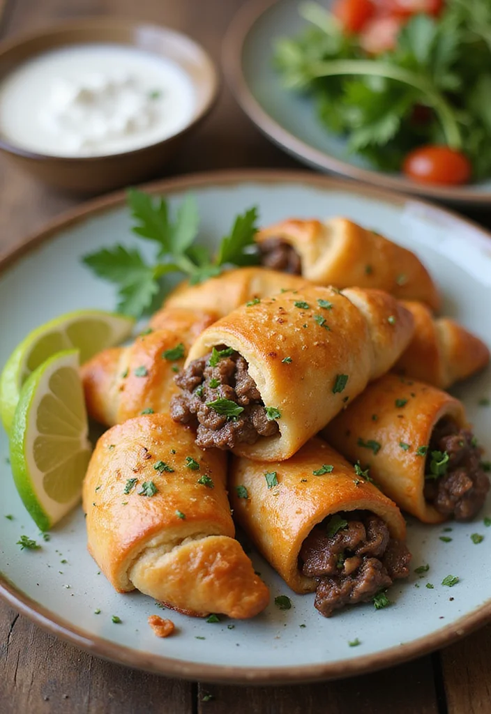14 Underrated Ground Beef Crescent Roll Recipes Worth Making - 9. Mediterranean Beef Crescent Rolls