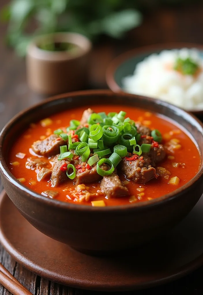 15 Comfort Food Beef Soup Bone Dishes To Warm Your Night - 3. Spicy Beef Bone Soup (Korean Style)