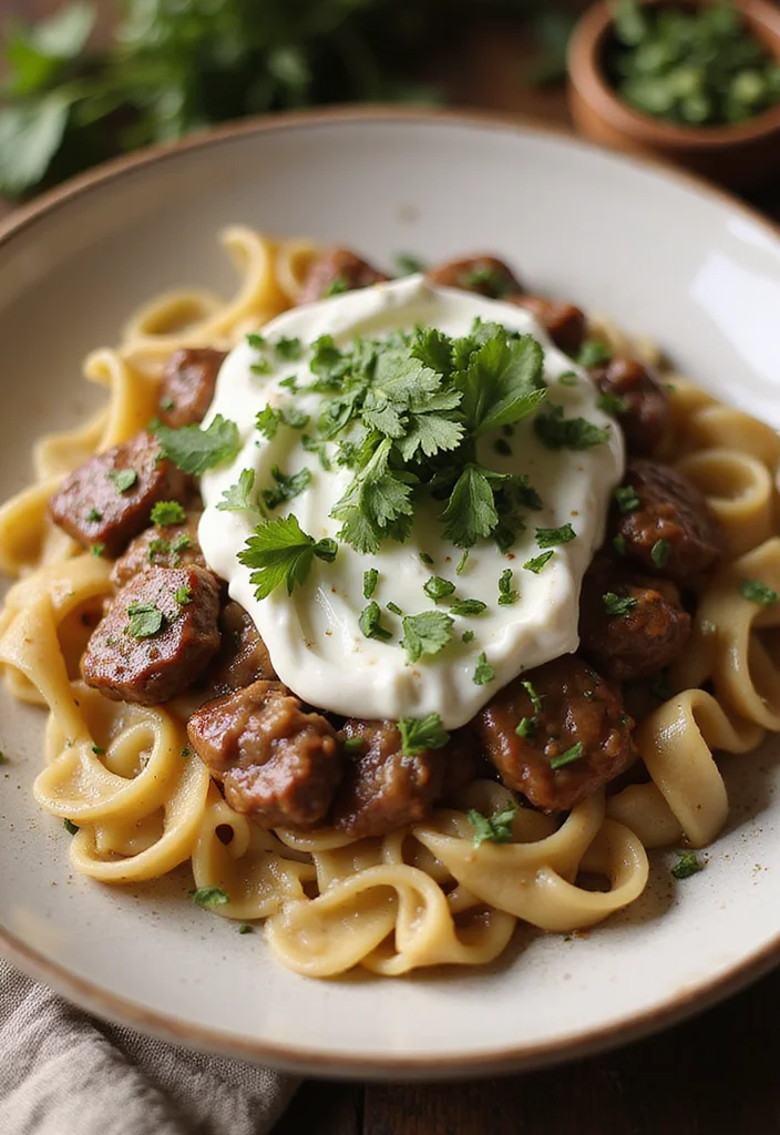 15 Easy Beef Stroganoff Recipe Easy Meals That Always Impress - 4. Beef Stroganoff with Greek Yogurt