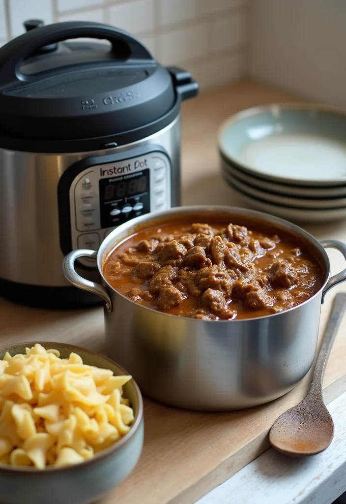 15 Easy Beef Stroganoff Recipe Easy Meals That Always Impress - 7. Instant Pot Beef Stroganoff