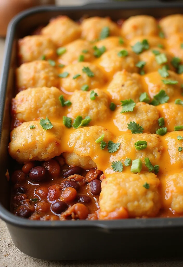 15 Tater Tot Casserole With Ground Beef Dinners That Even Picky Eaters Love - 15. Texan Chili Tater Tot Casserole