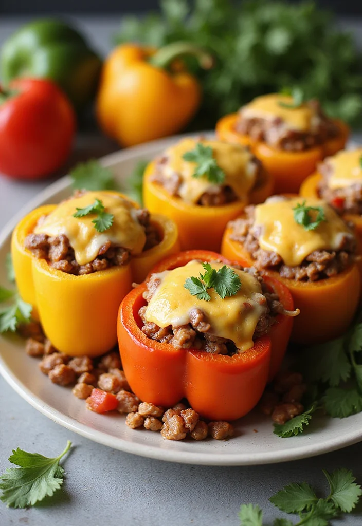 15 Underrated Corned Beef Hash Canned Recipes Worth Making - 5. Cheesy Corned Beef Hash Stuffed Peppers