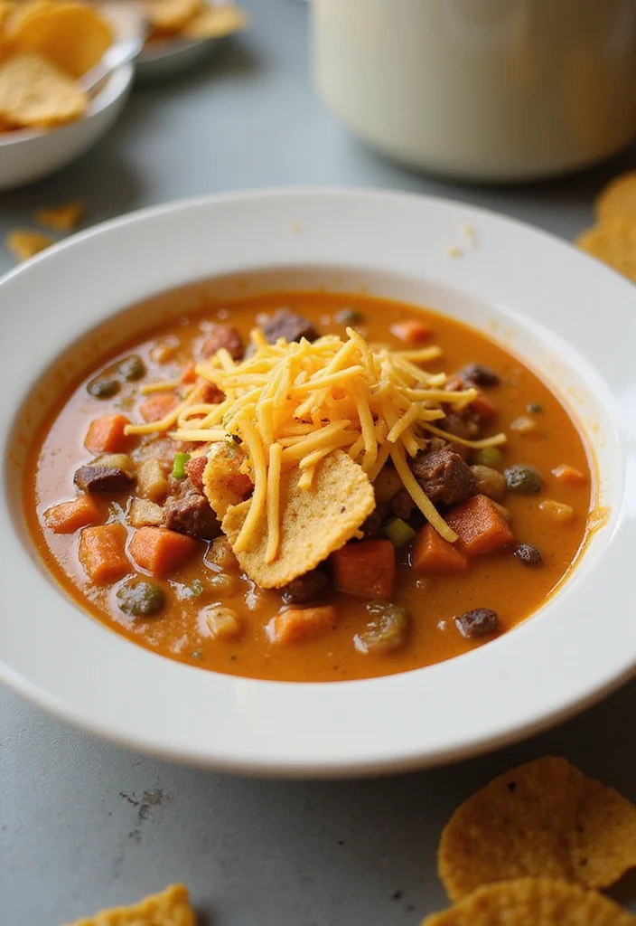 16 Easy Creamy Beef Taco Soup Meals That Always Impress - 14. Creamy Beef Taco Soup with Fritos