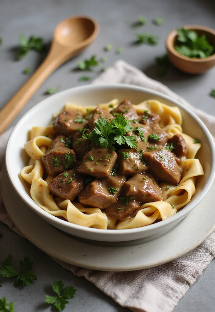 16 Fast & Flavorful Healthy Beef Stroganoff Recipes To Cook This Week - 1. Classic Healthy Beef Stroganoff