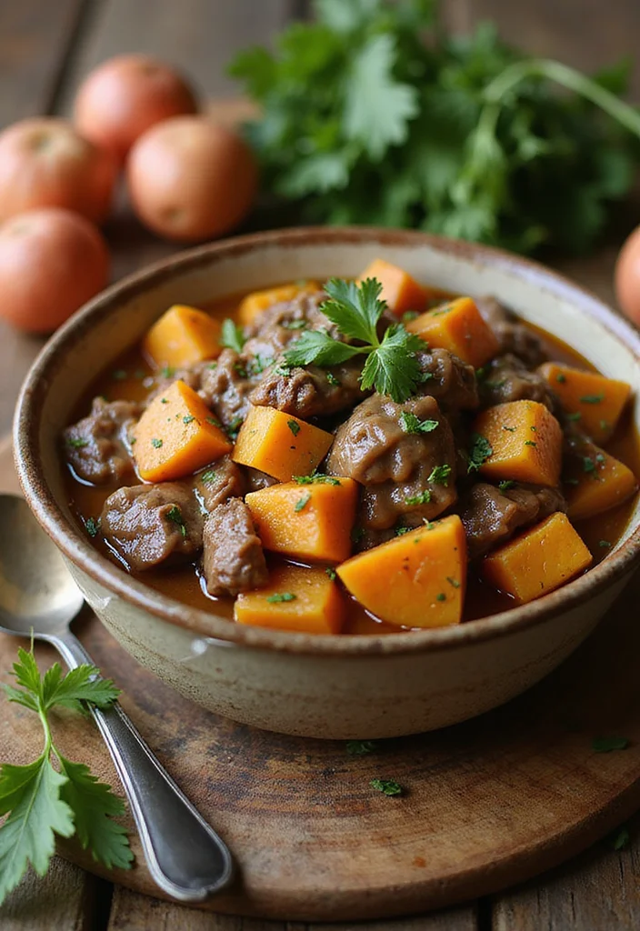 16 Fast & Flavorful Healthy Beef Stroganoff Recipes To Cook This Week - 12. Beef Stroganoff With Sweet Potatoes