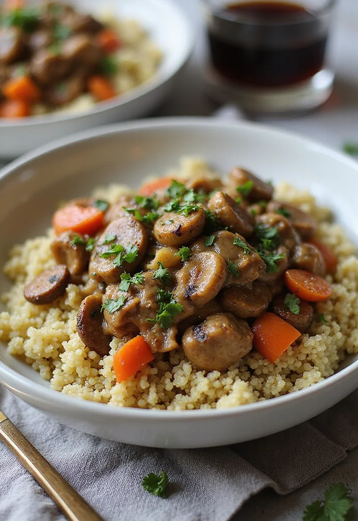 16 Fast & Flavorful Healthy Beef Stroganoff Recipes To Cook This Week - 2. Quick Beef Stroganoff with Quinoa