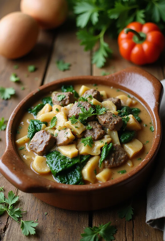 16 Fast & Flavorful Healthy Beef Stroganoff Recipes To Cook This Week - 6. One-Pot Beef Stroganoff with Spinach