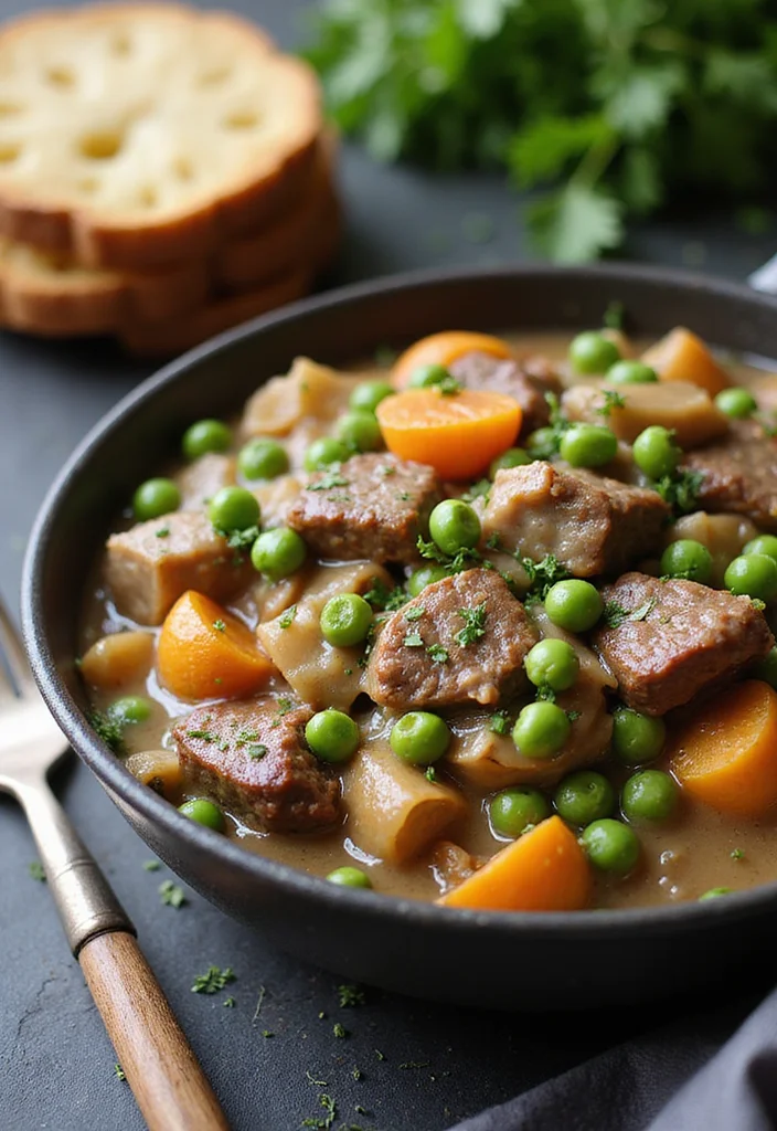 16 Fast & Flavorful Healthy Beef Stroganoff Recipes To Cook This Week - 8. Skillet Beef Stroganoff with Peas