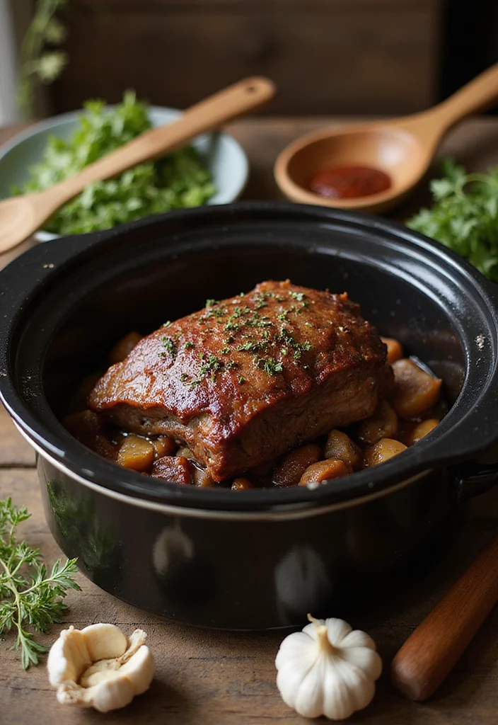 16 Must-Try Beef Rib Roast Bone In Dishes For Busy Nights - 1. Slow Cooker Beef Rib Roast with Garlic and Herbs