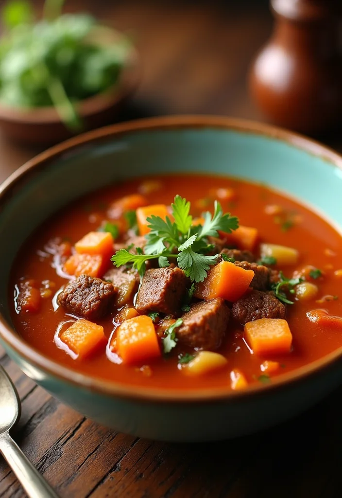 18 Comfort Food Vegetable Beef Soup Instant Pot Dishes To Warm Your Night - 18. Smoky Chipotle Vegetable Beef Soup