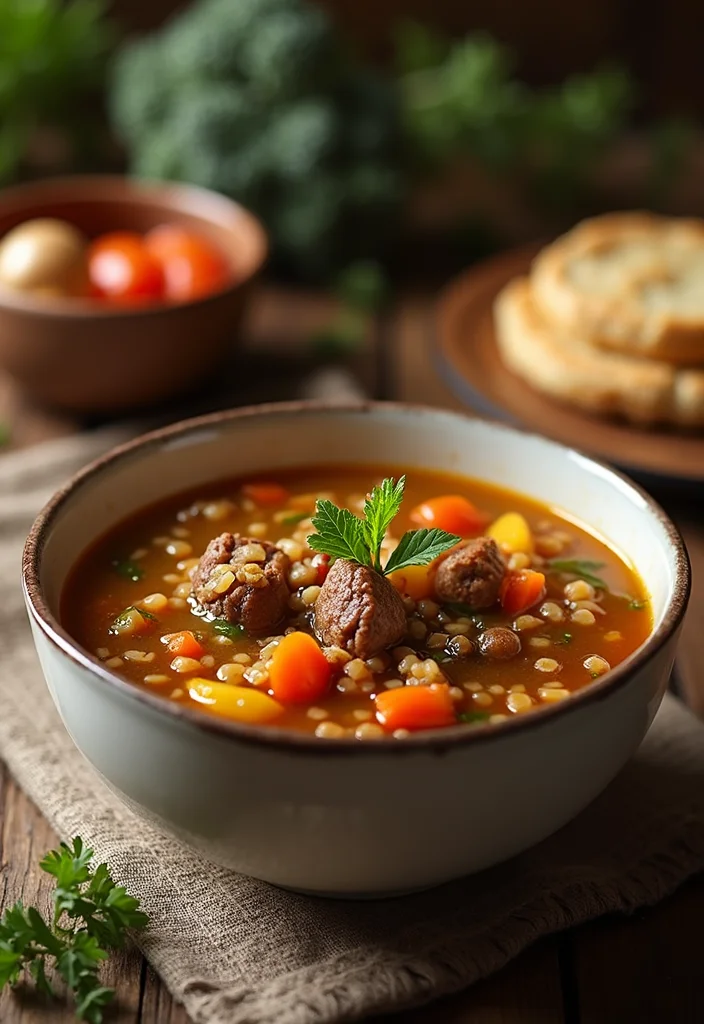 18 Comfort Food Vegetable Beef Soup Instant Pot Dishes To Warm Your Night - 3. Hearty Vegetable Beef Soup with Barley