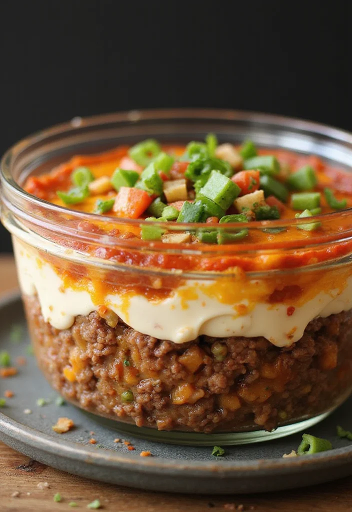 18 Rotel Dip With Ground Beef Cream Cheese Recipes Everyone Is Searching For - 3. Layered Rotel Dip with Ground Beef