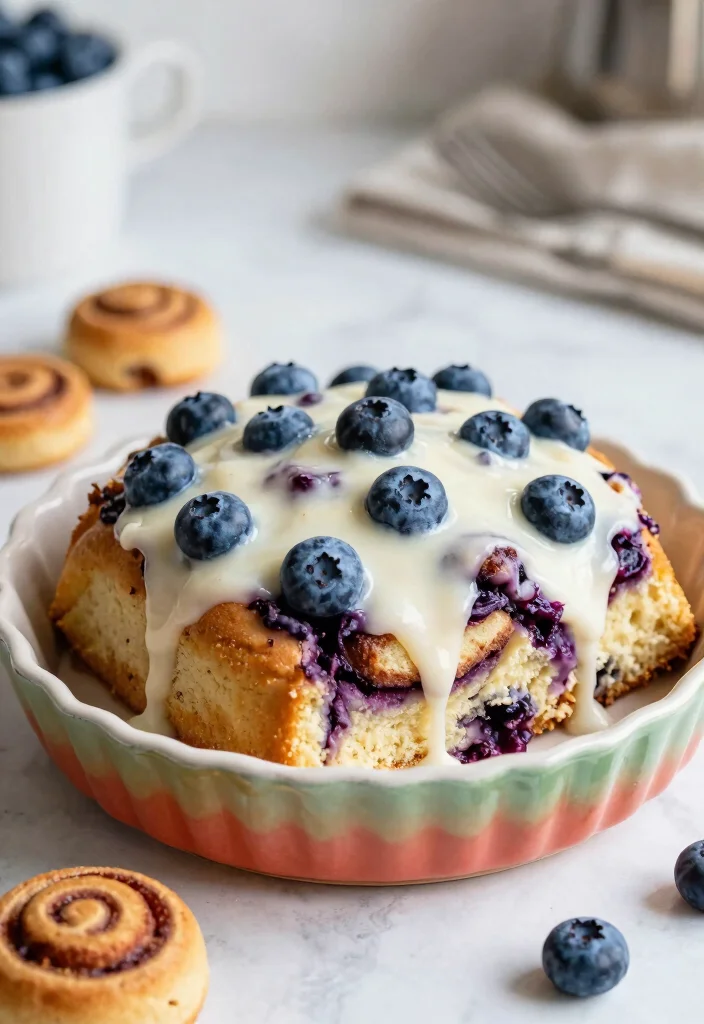 16 Blueberry Dump Cake Recipes: Sweet & Easy Gluten-Free Desserts - 10. Blueberry Cinnamon Roll Dump Cake 1