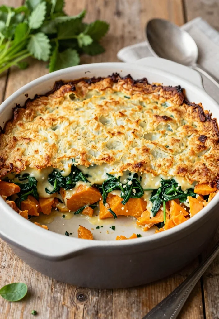 16 Boiled Sweet Potato Recipes: Wholesome Comfort Food for Family Meals - 9. Sweet Potato and Spinach Casserole 1