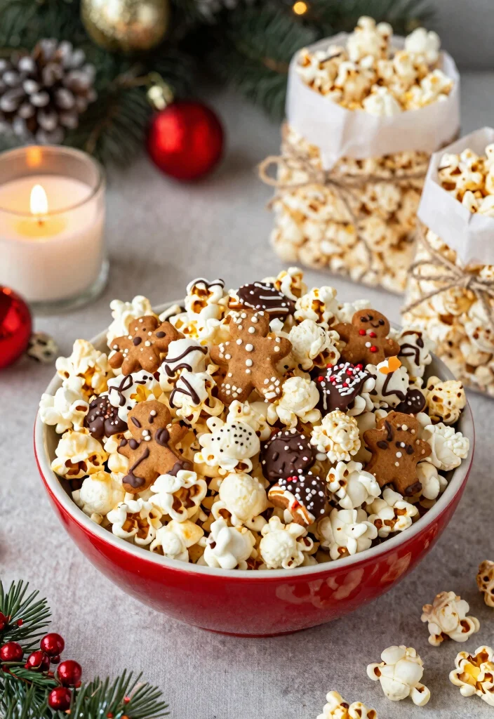 16 Christmas Snack Mix Recipes: Sweet Salty Holiday Treats - 4. Gingerbread Popcorn Mix 1