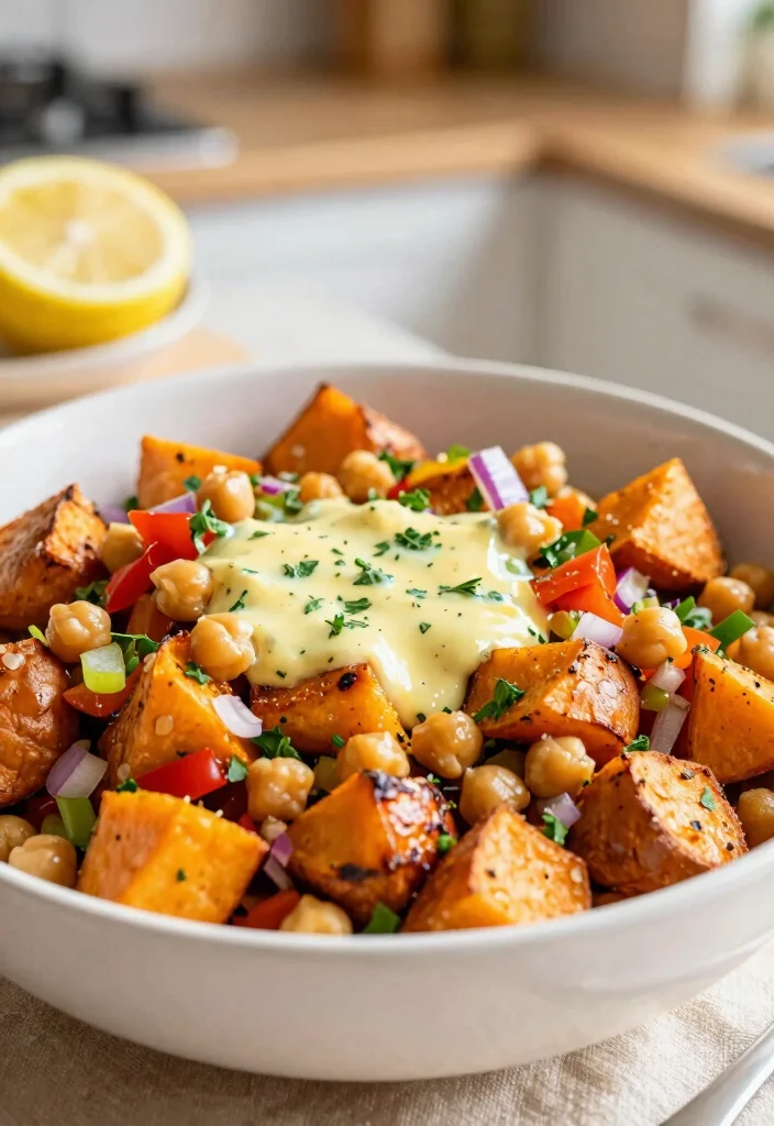 16 Cubed Sweet Potato Recipes: Crispy Versatile Sides - 12. Mediterranean Sweet Potato Salad 1