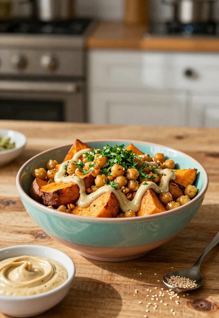 16 Cubed Sweet Potato Recipes: Crispy Versatile Sides - 2. Sweet Potato and Chickpea Bowl 1