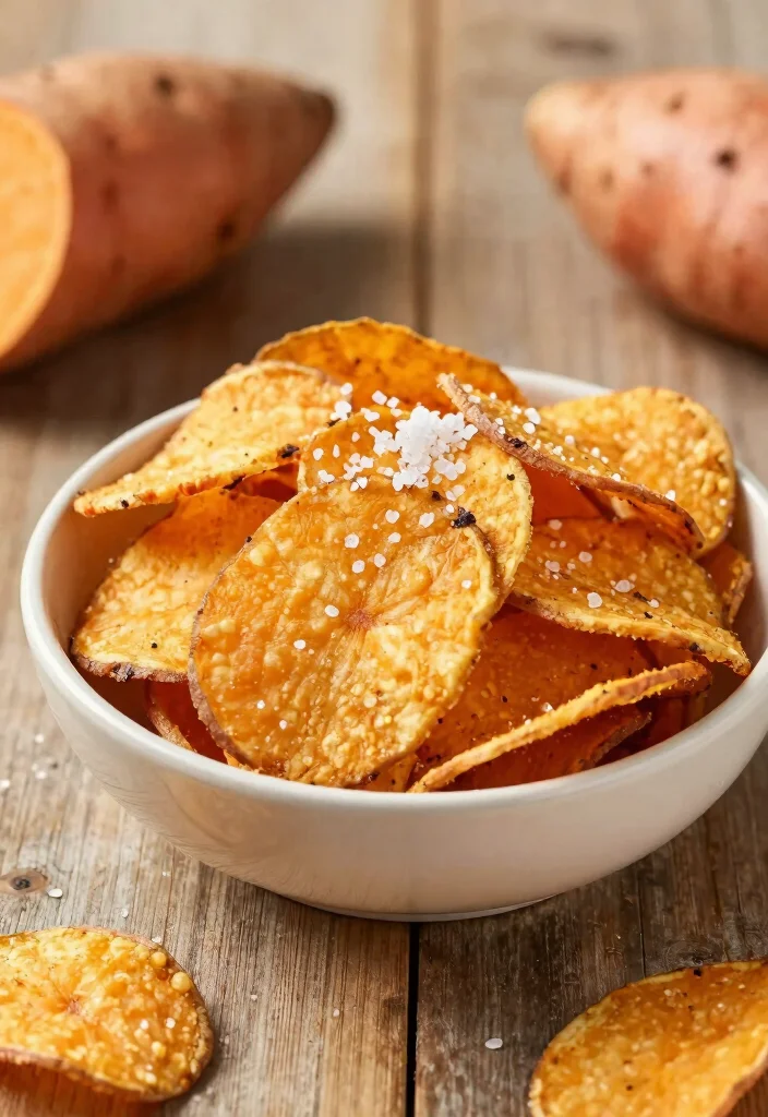 17 Baked Sweet Potato Recipes: Simple Healthy Classics - 15. Sweet Potato Chips 1