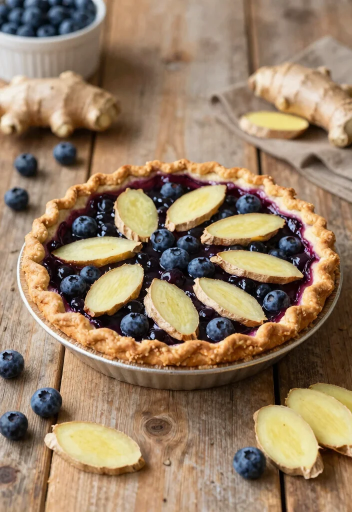 17 Blueberry Pie Filling Recipes Perfect for Baking - Blueberry Ginger Pie Filling 1