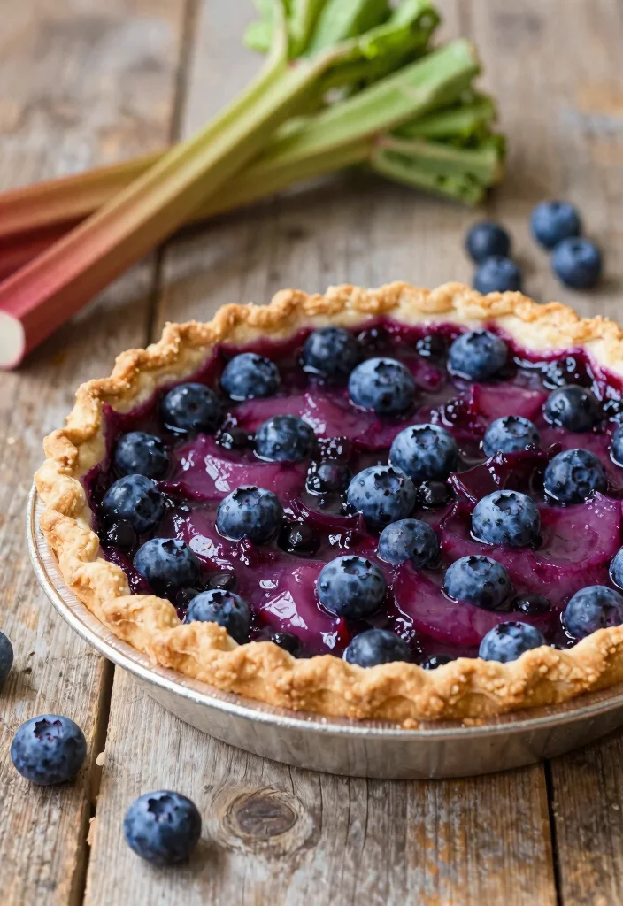 17 Blueberry Pie Filling Recipes Perfect for Baking - Blueberry Rhubarb Pie Filling 1