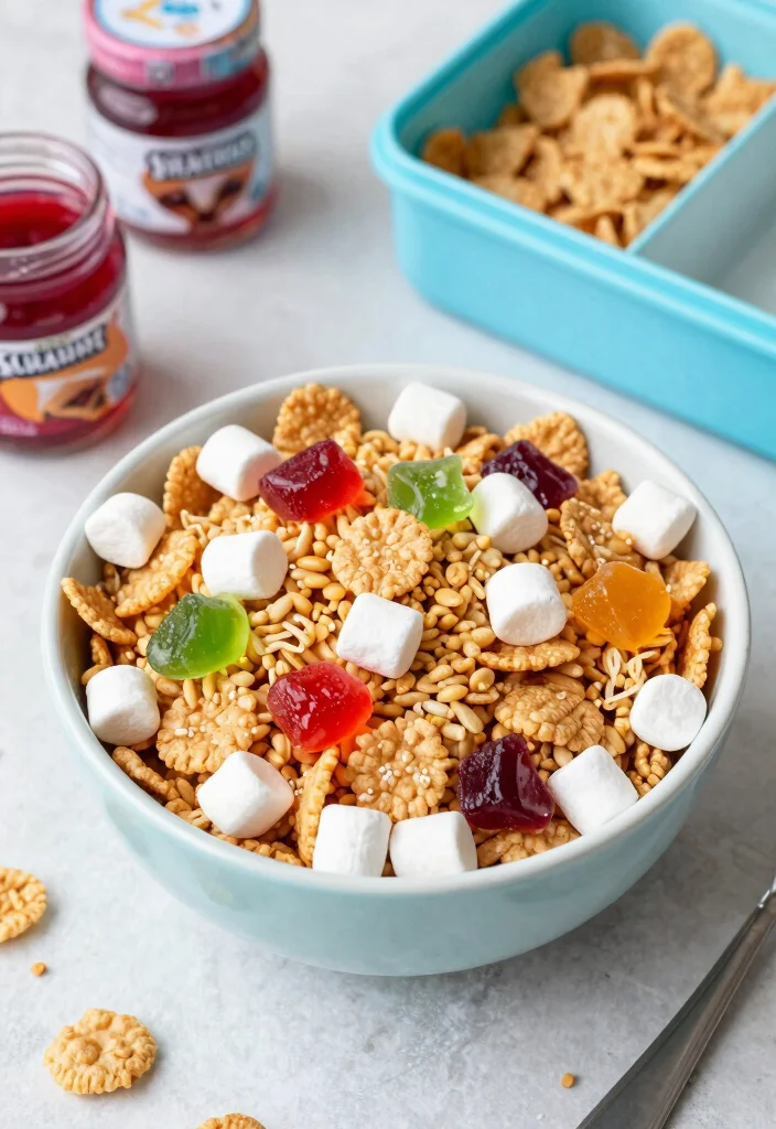 17 Chex Mix Recipes Sweet Crunchy Snack Ideas - 12. Peanut Butter and Jelly Chex Mix 1