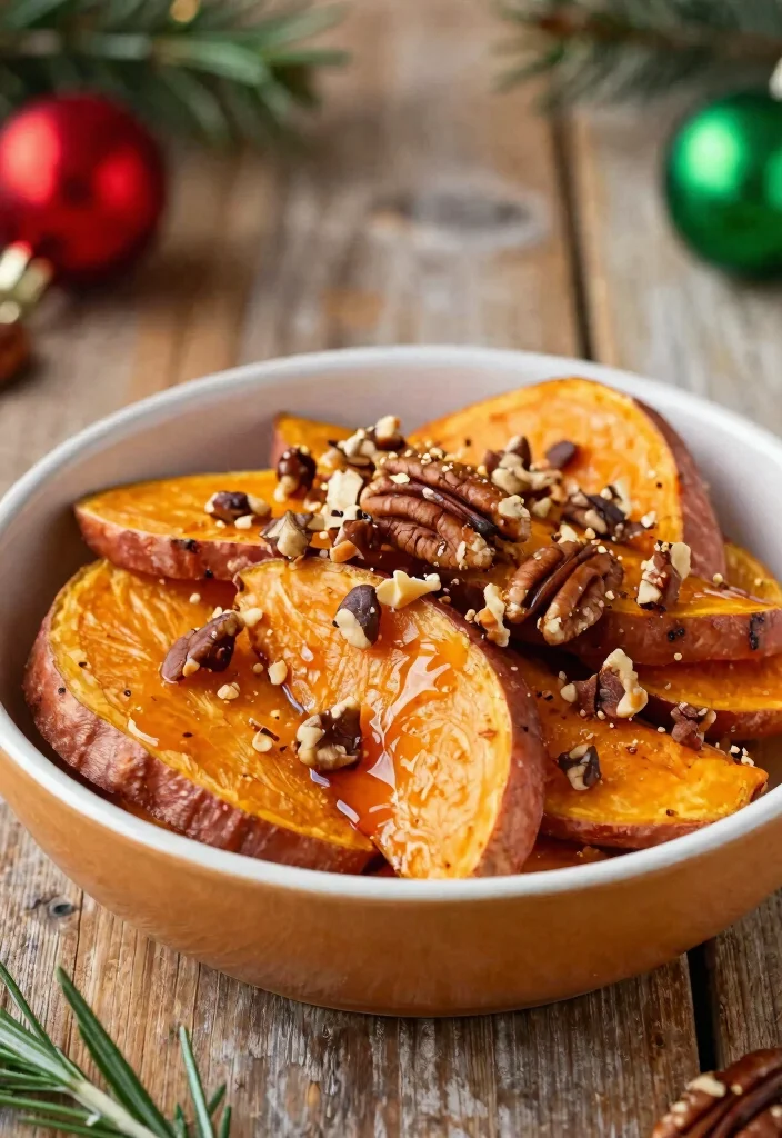 18 Candied Sweet Potato Recipes: Sweet Holiday Favorites - 3. Spiced Candied Sweet Potatoes with Pecans 1