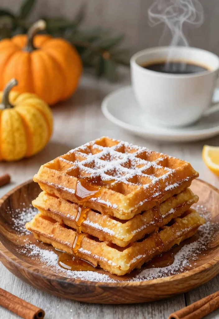 18 Candied Sweet Potato Recipes: Sweet Holiday Favorites - 5. Savory-Sweet Potato Waffles with Maple Drizzle 1