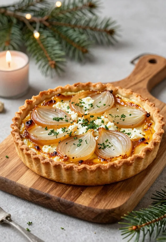 18 Christmas Side Dishes Recipes Festive Crowd Pleasers - 10. Caramelized Onion and Goat Cheese Tart 1