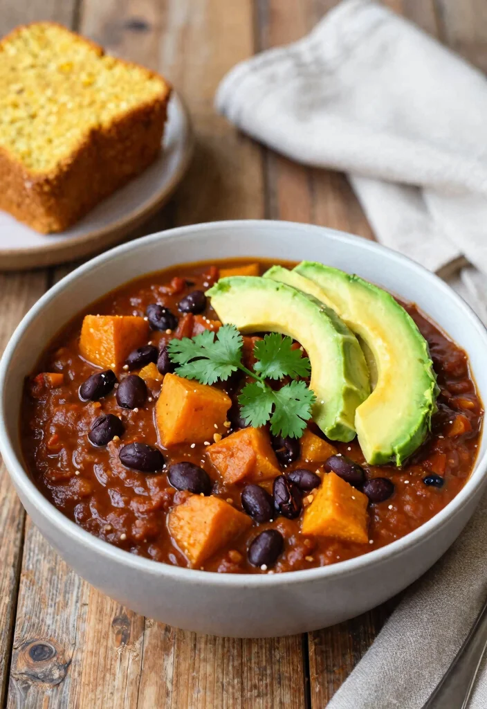 18 Creamy and Easy Crock Pot Potato Recipes for Comfort Food Lovers - 8. Sweet Potato and Black Bean Chili 1