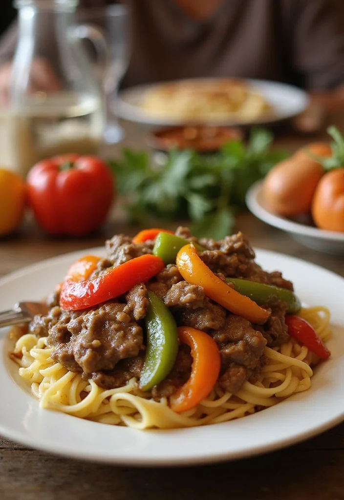 12 Beef Stroganoff Stove Top Recipes That Taste Incredible - 4. Beef Stroganoff with Bell Peppers 1