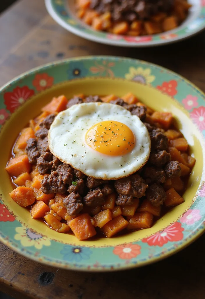 12 Comfort Food Caldillo Beef Dishes To Warm Your Night - 8. Caldillo Beef and Sweet Potato Hash 1