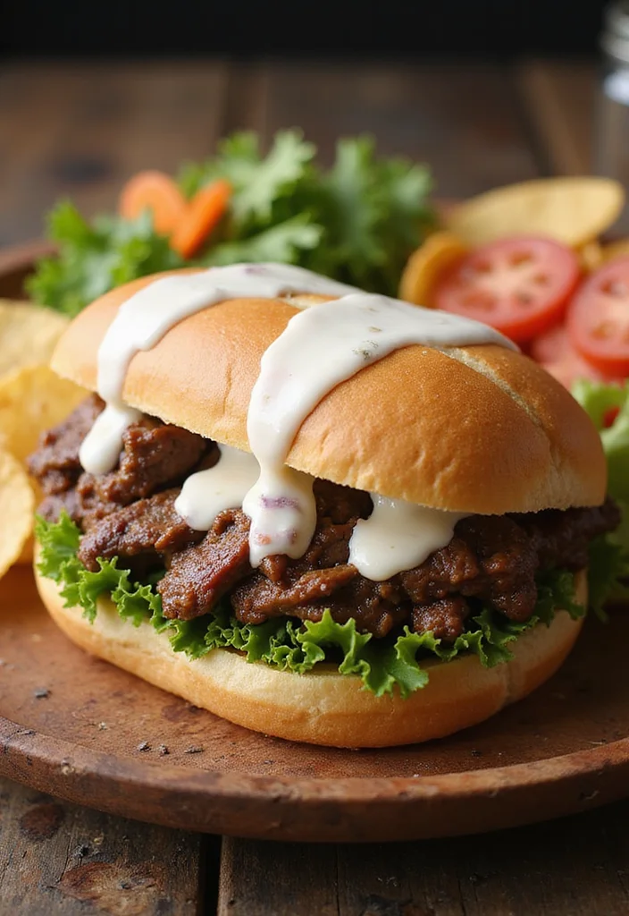 12 Drip Beef Sandwiches Pioneer Woman Recipes Everyone Is Searching For - 11. Ranch Drip Beef Sandwich 1
