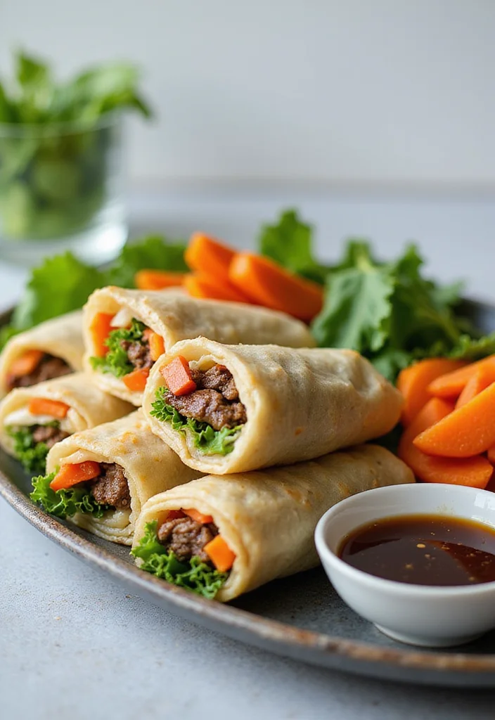 13 Comfort Food Beef Spring Rolls Dishes To Warm Your Night - 3. Beef and Vegetable Spring Rolls 1