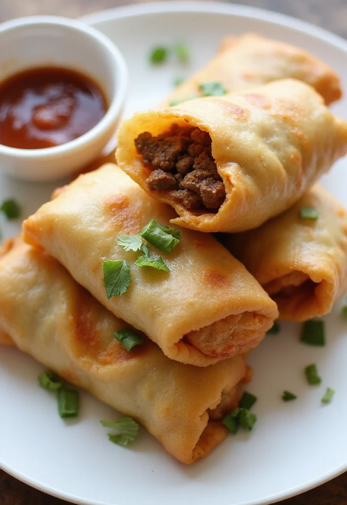13 Comfort Food Beef Spring Rolls Dishes To Warm Your Night - 9. Breakfast Beef Spring Rolls 1