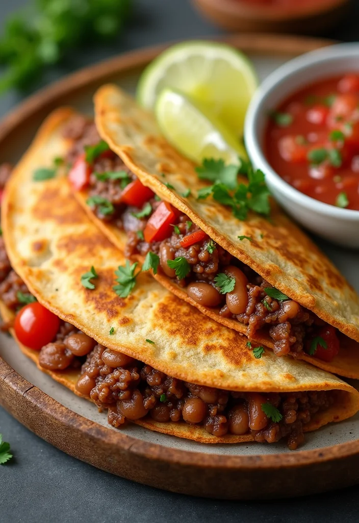 13 Easy Pinto Beans With Ground Beef Meals That Always Impress - 10. Pinto Bean and Beef Quesadillas 1