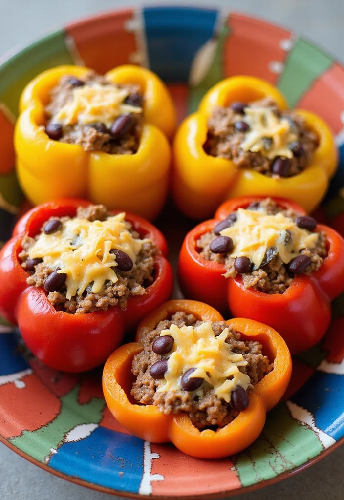 13 Easy Pinto Beans With Ground Beef Meals That Always Impress - 3. Pinto Bean Stuffed Bell Peppers 1