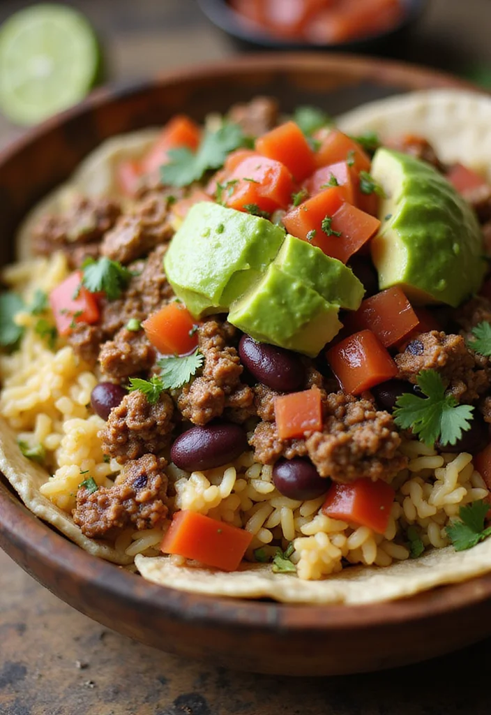13 Easy Pinto Beans With Ground Beef Meals That Always Impress - 6. Pinto Bean and Beef Burrito Bowls 1